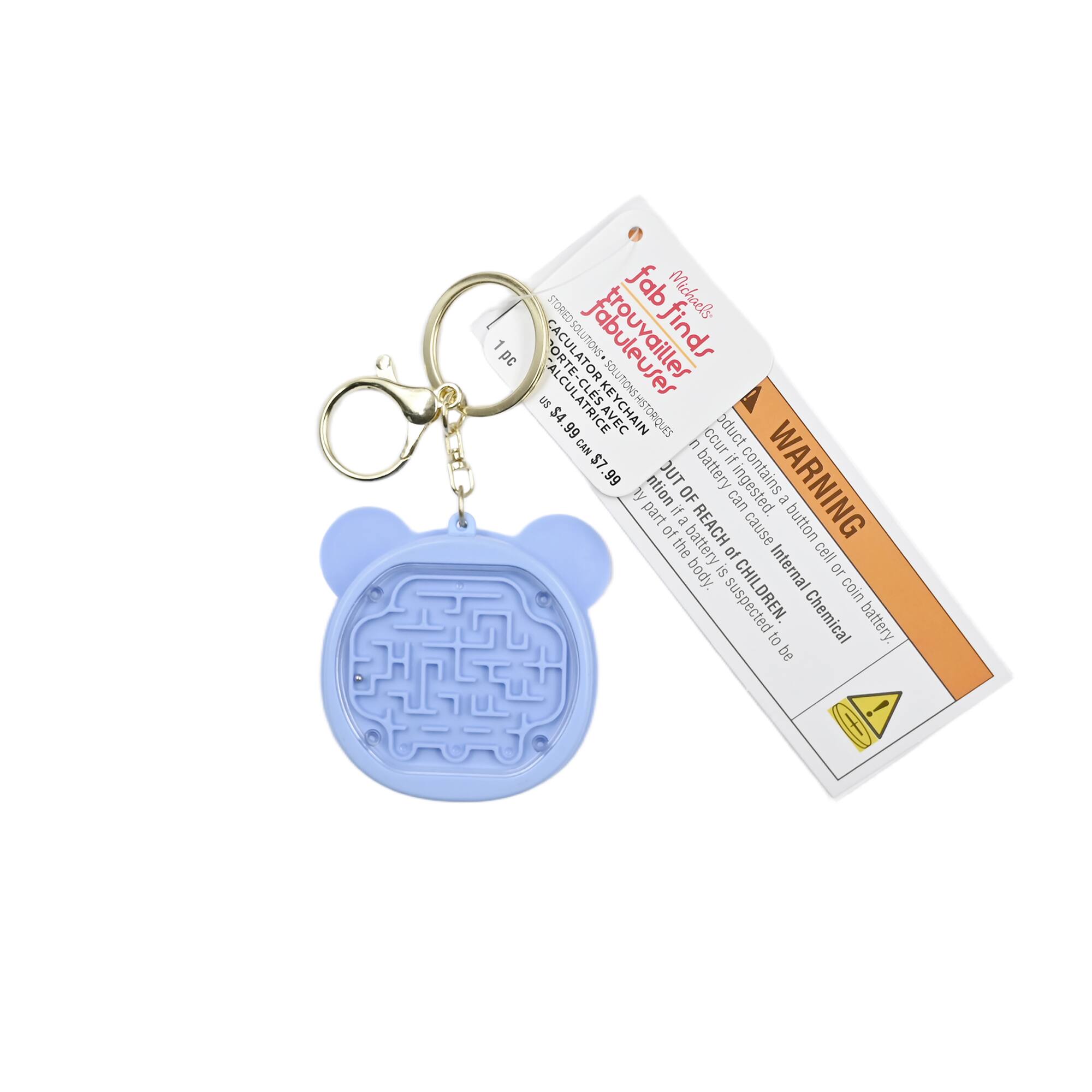 Mini Blue Keychain Calculator by Fab Finds